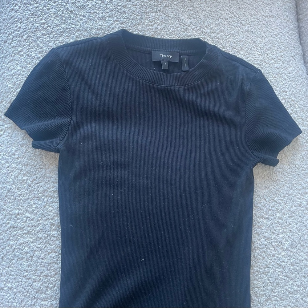 Theory Compact Rib Tiny Tee - Picture 5 of 9